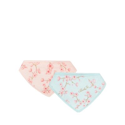 Pink pack of two reversible bibs